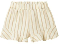 Name It shorts bleached sand med cloud dancer stribet